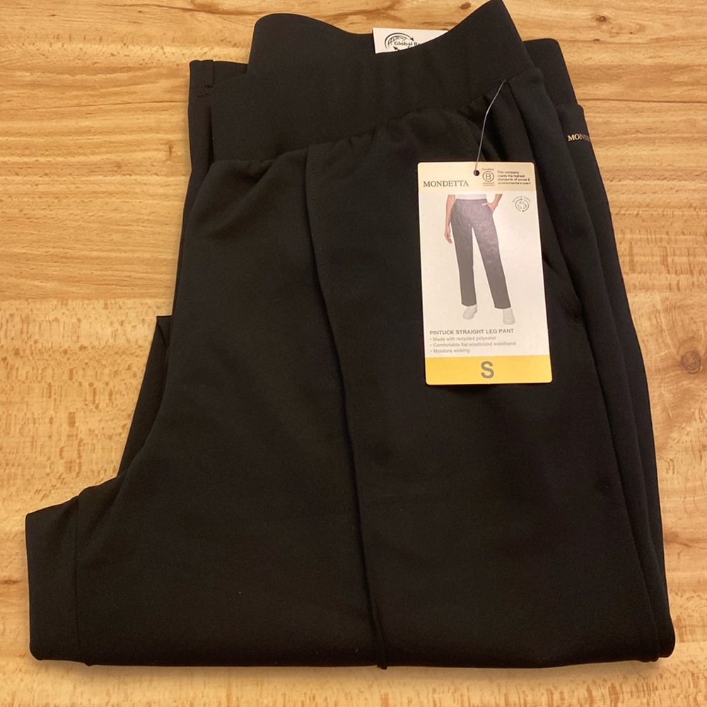 Mondetta Women’s Pintuck Straight Leg Pant NWT Small